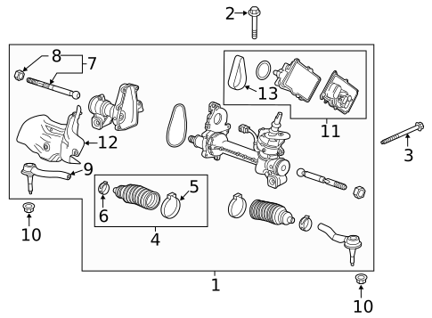 Steering Gear & Linkage for 2022 Cadillac XT6 #0