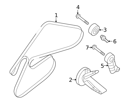 Belts & Pulleys for 2014 Kia Sedona #0