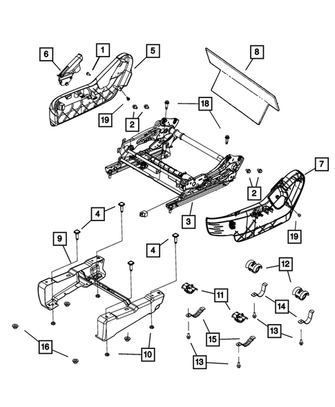 Front Seats - Adjusters, Recliners, Shields and Risers for 2018 Dodge Grand Caravan #3