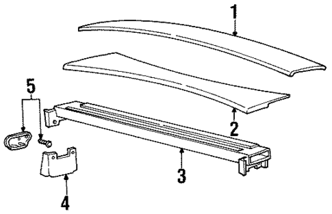 Interior Trim - Convertible Top for 1995 Mitsubishi 3000GT #3