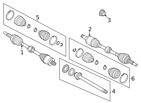 Drive Axles for 2021 Ford Mustang Mach-E #1