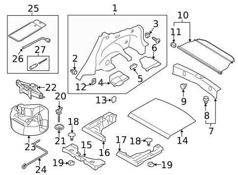 Interior Trim - Rear Body for 2015 Subaru Impreza #0