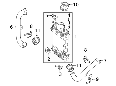 Intercooler for 2018 Mercedes-Benz GLE550e #0