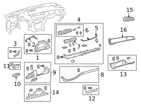 Instrument Panel Components for 2020 Lexus LS500 #0