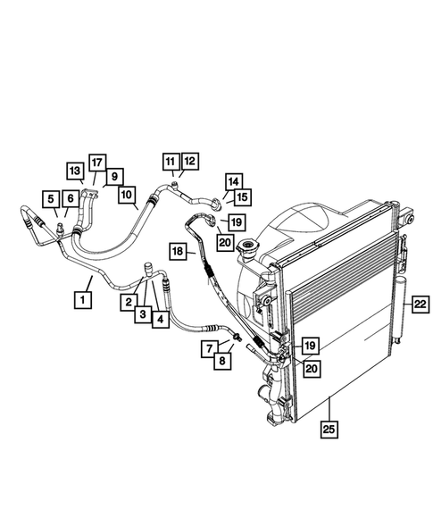 Air Conditioner and Heater Plumbing for 2007 Dodge Nitro #0