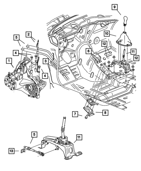 Gearshift Controls for 2004 Dodge Neon #0