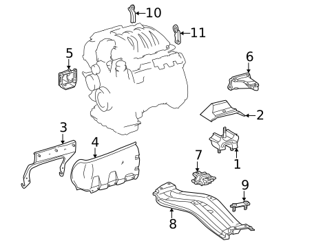 Engine & Trans Mounting for 2003 Mercedes-Benz ML350 #0
