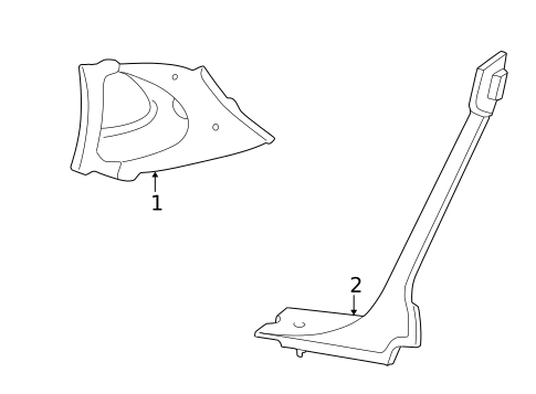 Interior Trim - Quarter Panels for 2001 Ford Taurus #0