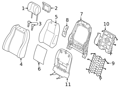 Driver Seat Components for 2022 Land Rover Range Rover Velar #0