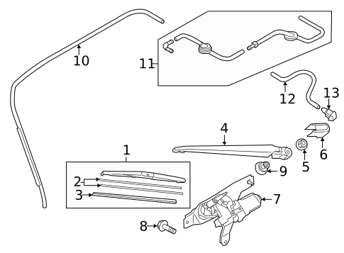 Wiper & Washer Components for 2011 Mazda 2 #1