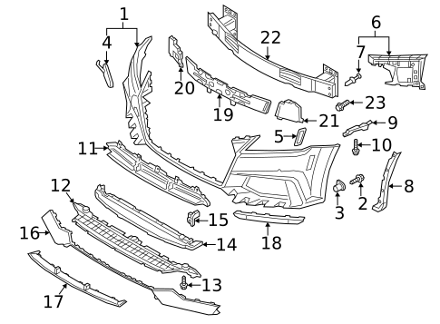 Bumper & Components - Front for 2021 Audi TT RS Quattro #0