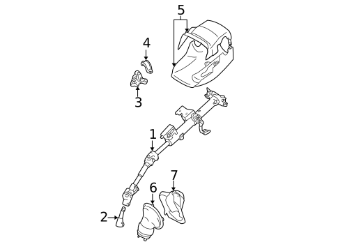 Steering Column Assembly for 2003 Toyota Corolla #0
