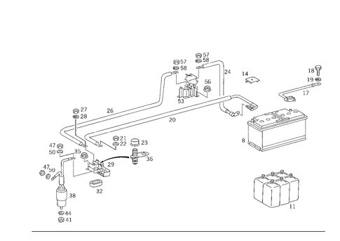 Battery, Starter/Alternator Cable for 1993 Mercedes-Benz 400SEL #0