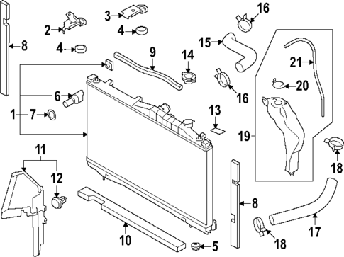 Radiator & Components for 2025 Subaru Forester #0