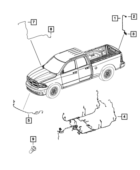 Wiring-Body and Accessories for 2017 Ram 1500 #3