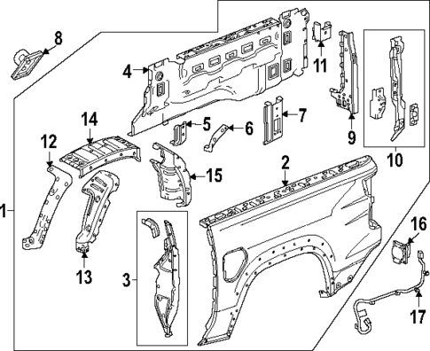 Pick UP Box Components for 2023 Chevrolet Colorado #0