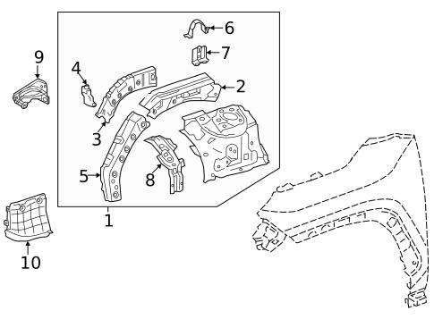 Structural Components & Rails for 2025 Lexus NX350h #4