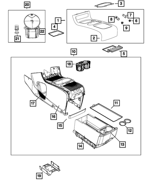 Consoles for 2013 Chrysler Town & Country #0