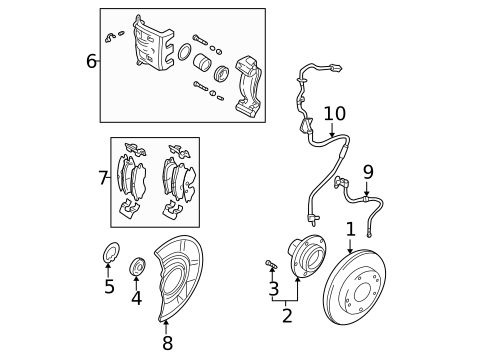 Brake Components for 2004 Hyundai Santa Fe #0