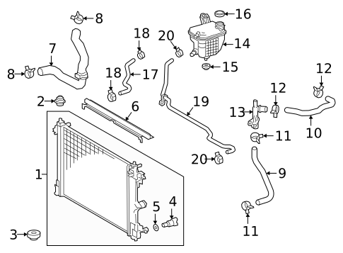 Radiator & Components for 2021 Toyota C-HR #0