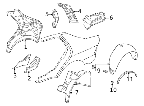 Inner Structure for 2007 Saab 9-5 #1