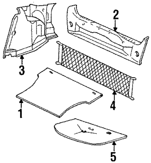Interior Trim - Rear Body for 1996 Ford Contour #0