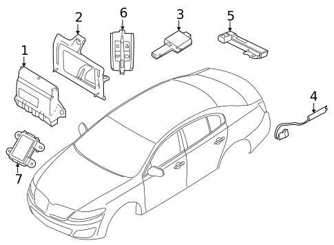 Keyless Entry Components for 2010 Lincoln MKS #0
