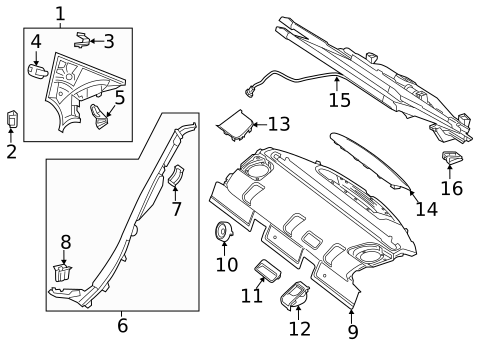 Interior Trim - Quarter Panels for 2019 Mercedes-Benz C63 AMG #2
