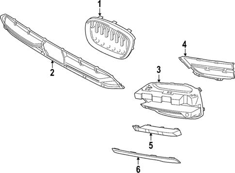 Grille & Components for 2021 BMW X3 #1