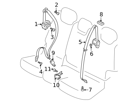 Seat Belt for 2017 Volkswagen Touareg #0