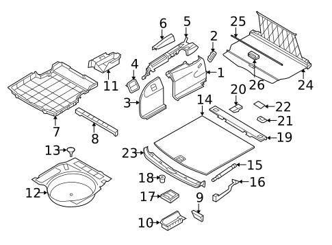 Interior Trim - Rear Body for 2008 BMW 535xi #0