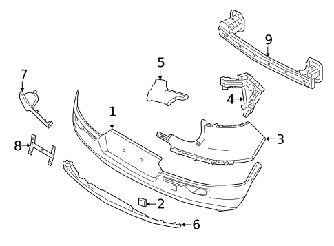 Bumper & Components - Rear for 2019 Volvo XC40 #2