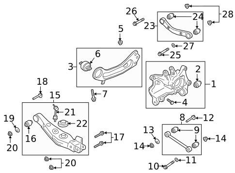 Rear Suspension for 2019 Hyundai Santa Fe #4