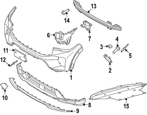 Bumper & Components - Front for 2025 Ford Explorer #0