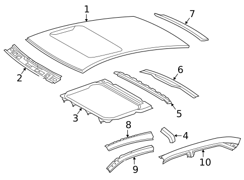 Roof & Components for 2015 Toyota Camry #0