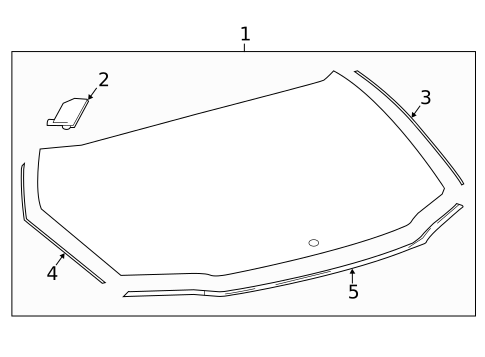Glass - Lift Gate for 2019 Toyota C-HR #1