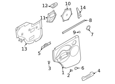 Interior Trim - Rear Door for 2004 Chevrolet Aveo #0