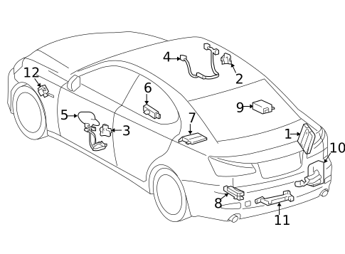 Electrical Components for 2009 Lexus IS F #0