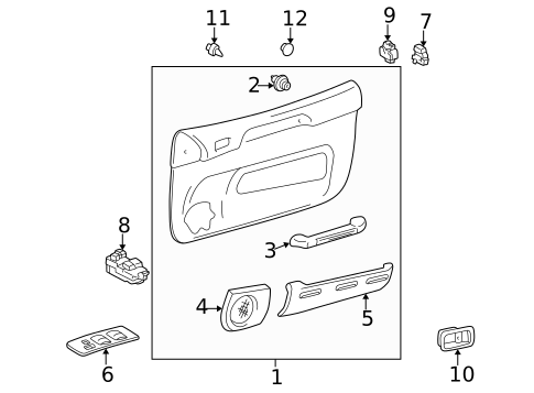 Front Door for 1997 Toyota RAV4 #0