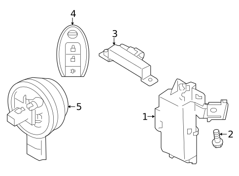 Keyless Entry Components for 2020 Nissan Kicks #0