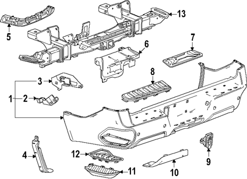 Bumper & Components - Rear for 2024 Chevrolet Silverado EV #0