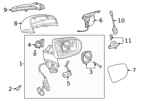 Outside Mirrors for 2003 Mercedes-Benz C230 #2