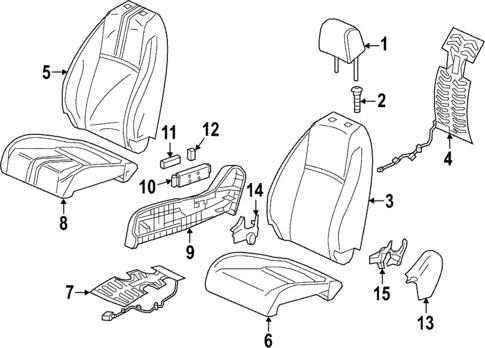 Passenger Seat Components for 2022 Honda Civic #0
