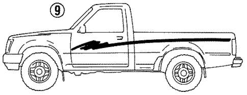 Stripe Tape for 1993 Toyota Pickup #4