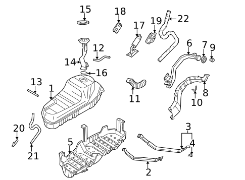 Fuel System Components for 1997 INFINITI QX4 #0
