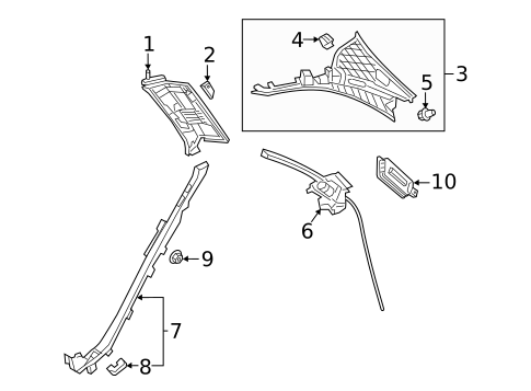Interior Trim - Quarter Panels for 2021 Mercedes-Benz E63 AMG S #1