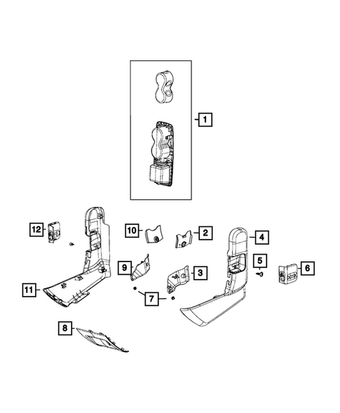 Rear Seats - Second Row Adjusters, Recliners, Shields and Risers for 2026 Chrysler Pacifica #4