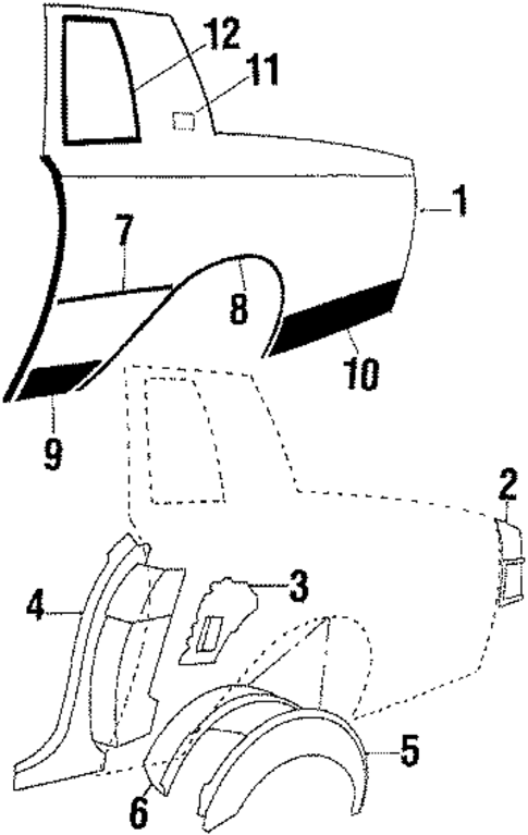 Quarter Panel for 1984 Buick Regal #0