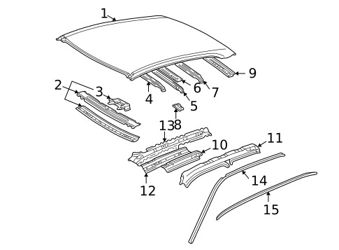Roof & Components for 1999 Toyota Camry #0