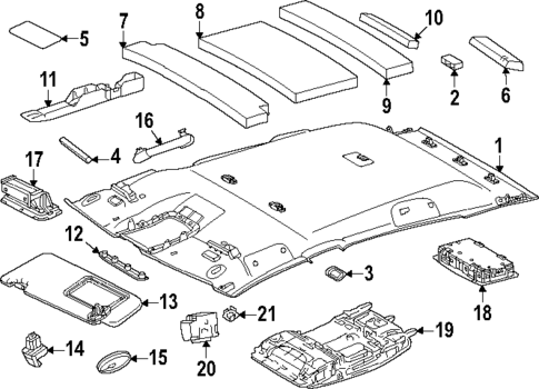 Interior Trim - Roof for 2024 Lexus RZ450e #0